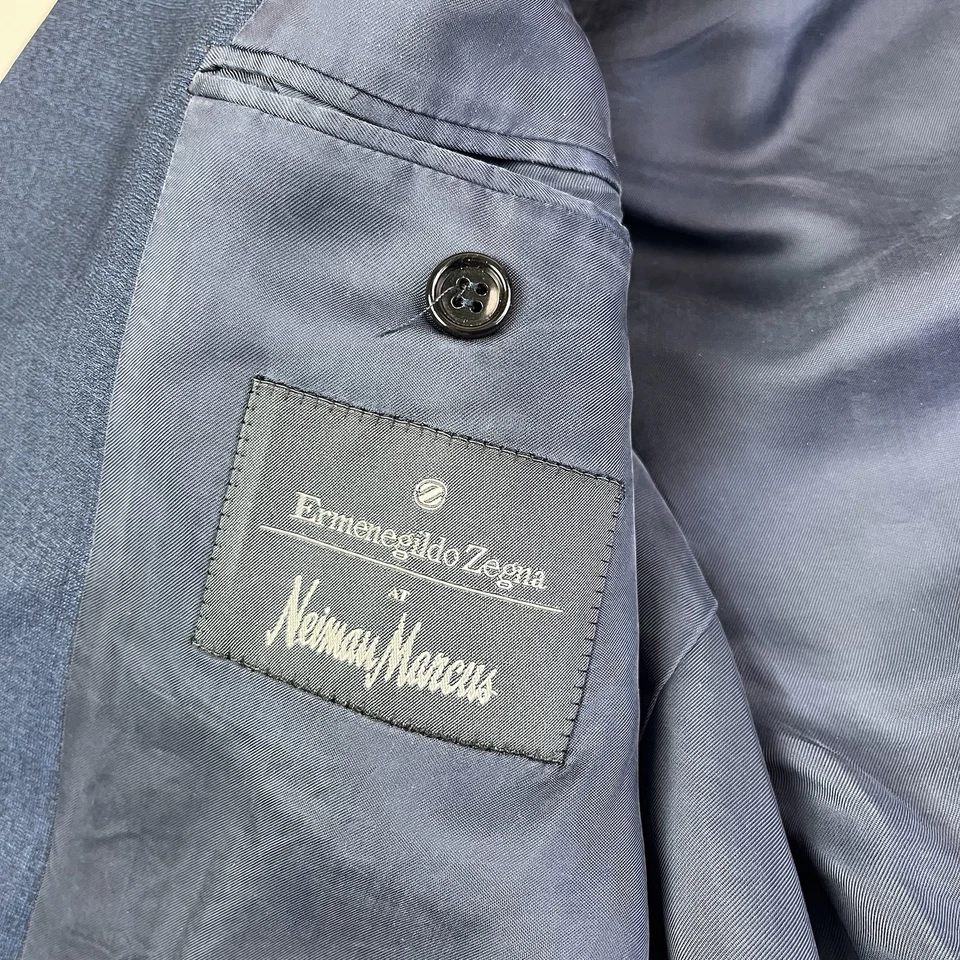 Ermenegildo Zegna Wool Sport Coat 40R Navy Blazer Tailored Heritage Preppy Vtg - Image 3 of 4