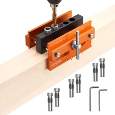 VEVOR Doweling Jig Kit Self Centering Dowel Drill Jig Straight Holes Woodwork
