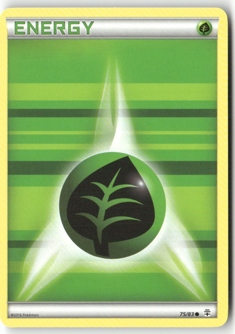 Grass Energy 75/83 Common Generations Pokemon Lightly Played