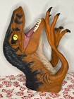 Vintage 1996 Jurassic Park The Lost World Velociraptor Dinosaur 10” Hand Puppet