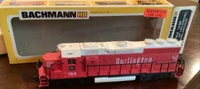 HO  Bachmann Burlington  EMD GP-40 Diesel Locomotive #164 Red/White TESTED