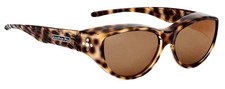 Jonathan Paul Polarized Fitover Sunglasses in Brown Cheetah with Brown Lenses...