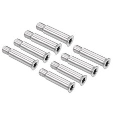 34mm Inline Axle Screws 8pcs Hex Socket Replacement Fastening for Skates, Silver