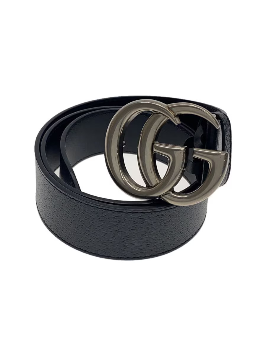 GUCCI Mens Black Solid Leather Belt 406831 DJ20N