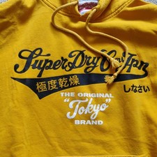 SUPERDRY Yellow Hoodie Original Tokyo Brand Women's Medium