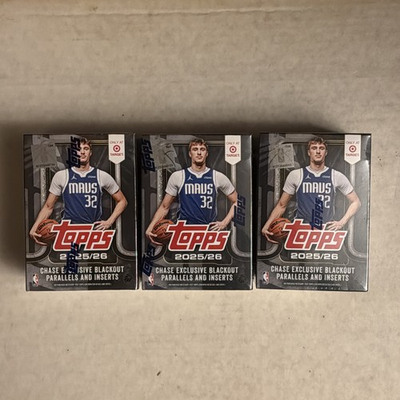 #ad 2025 26 TOPPS TARGET BLACK FRIDAY SEALED BLASTER Blackout 3 BOXES Factory Sealed $300.00