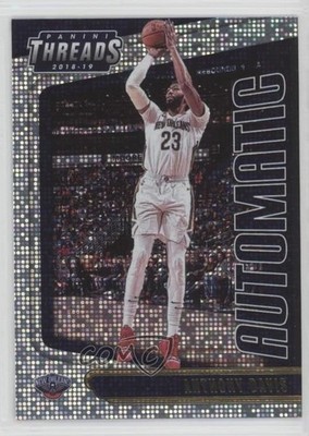 2018-19 Panini Threads Automatic Dazzle Anthony Davis #5 n1u