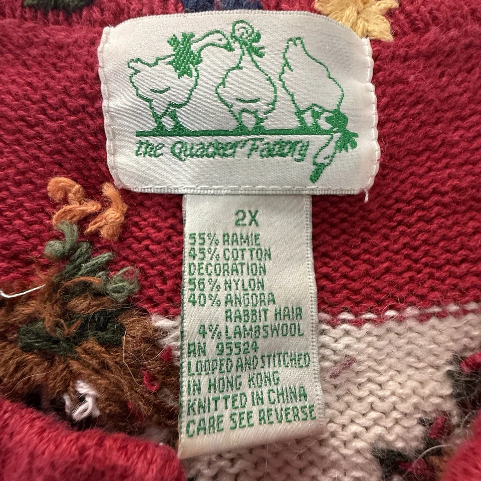 Quacker Factory 2X I Believe In Angels Christmas Cardigan Sweater Embroidered - Image 2 of 4