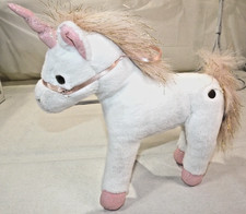 FAO Schwarz White Pink Sparkly Mane Tail Unicorn Stuffed 2020 Plush Animal