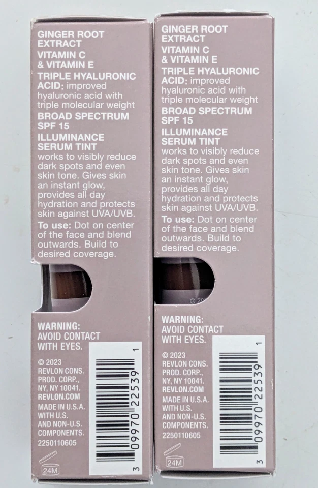 Revlon Illuminance Serum Tint Broad Spectrum SPF 15 605 Rich Mahogany Lot Of 2 - Image 3 of 4