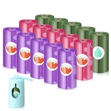 15 Refill Rolls/225 Disposable Diaper Bags with Dispenser Scented Waste Baby ...