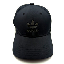 Adidas hat black-on-black adjustable vented-back cap - black logo