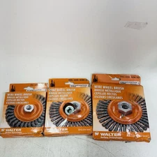 3 PK - Walter 13L454  4.5", 13K504  5", 13K604 6" Stringer Bead Wire Wheel Brush