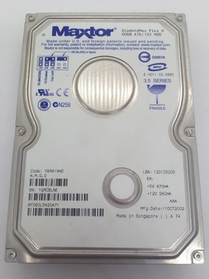 MAXTOR DIAMOND Max Plus 9  IDE 60GB FESTPLATTE  S/N: Y2RCBLNE  PATA 3,5''#FP4740