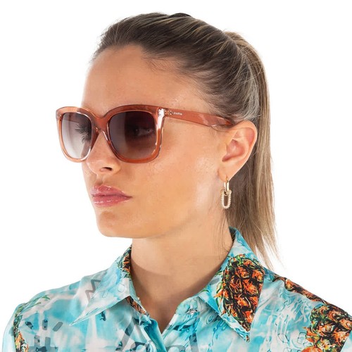 Calvin Klein Brown Gradient Square Ladies Sunglasses CK22550S 674 53