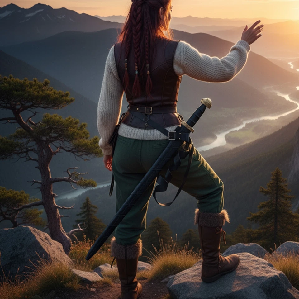 Espada Jarl Vikinga SD 35,5" 1065 EN45 Acero al Carbono con Vaina y Correa para Cinturón Foto 3 de 4