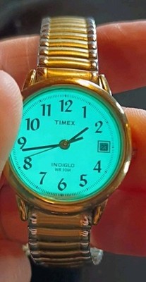 Vintage Timex Indiglo Women Watch Two Tone