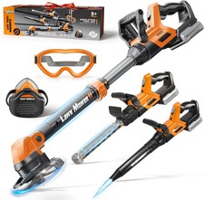 3 IN 1 Kids Tool Set with Kids Weed Wacker,Kids Leaf Blower,Lawn Mower Toy Tod