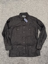 NWT Vilebrequin Long Sleeve 100 Linen Multi Pocket Button Up Shirt Mens Large