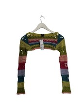 Urban Outfitters Chunky Crochet Look Cropped Jumper Sleeves RRP £35 Size S 8 10