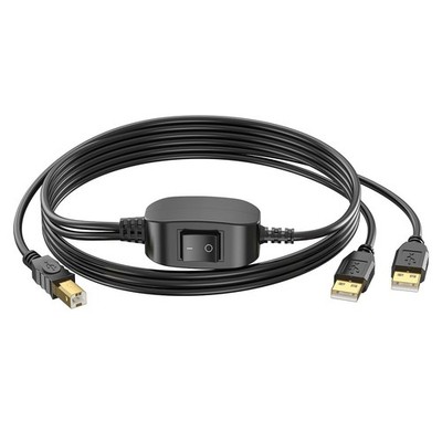 Herfair USB-A auf USB-B Druckerkabel Splitter 2 Computer 2.0 1,5