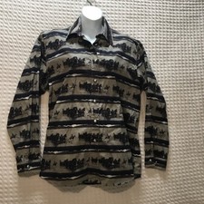 Wrangler Western wear for women Striped horse Button-Up vintage 100 cotton