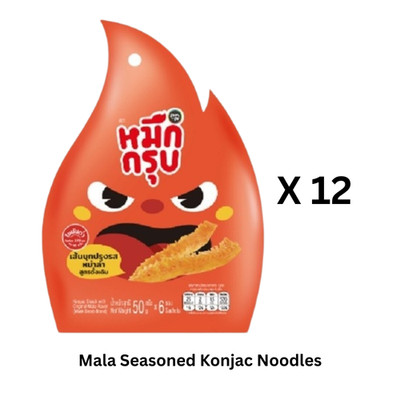 Spicy Squid Flavor Snack Thai Konjac Chewy Crispy 12er Pack