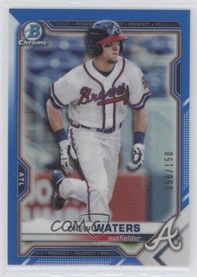 2021 Bowman Chrome Prospects Blue Refractor 56/150 Drew Waters #BCP-160 6tw