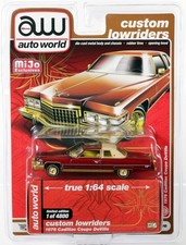 Auto World 1976 Cadillac Coupe DeVille Custom Lowriders CHASE Ultra Red CP7660
