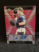 Sam Huff 2019 Leaf Metal Pink Wave Auto /10