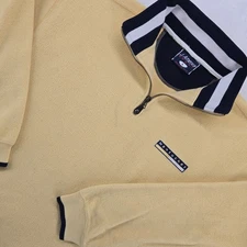 Vintage J America Sport Fleece Pullover Sweatshirt Nantucket Men's Size L Yellow