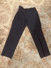 Uniqlo dress pants womens size Waist 27-30 regular straight flat front Black