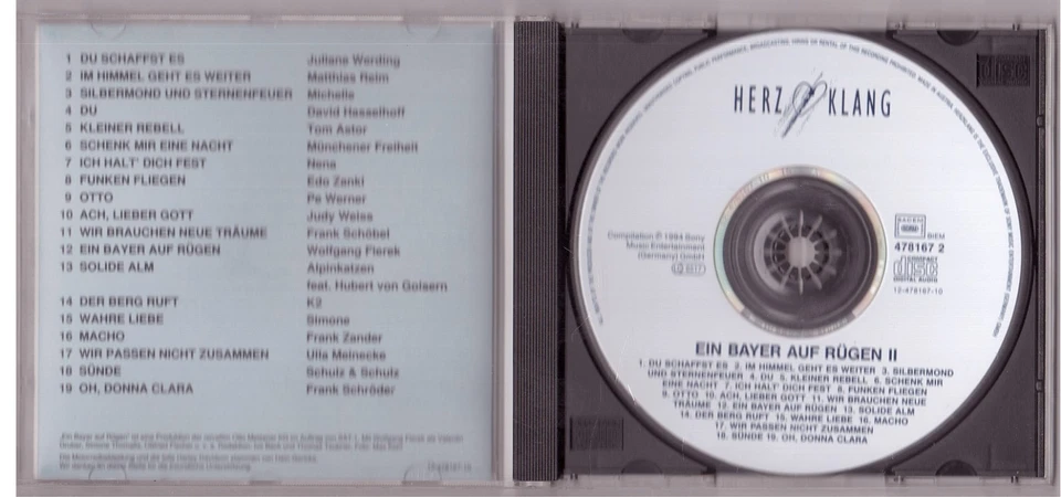 Ein Bayer auf Rügen 2 - Musik zur SAT.1 Serie (CD 1994) - Bild 3 von 3