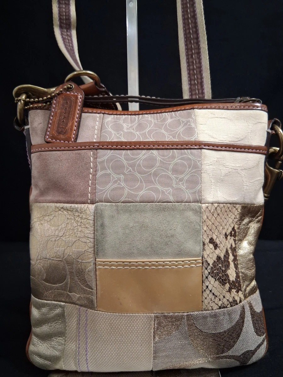 Coach Patchwork Suede Exterior Crossbody Bags & Handbags for Women