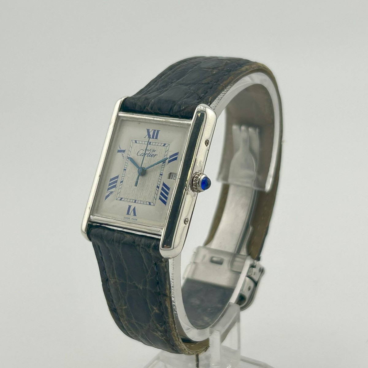 CARTIER MUST DE TANK VERMEIL QUARTZ SIKVER REF 24MM UNISEX