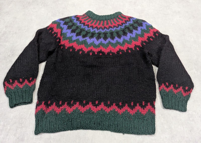 Alva Strickpullover Damen UK 12 14 Fair Isle Wolle Nordic Weihnachten Winter Ski Island