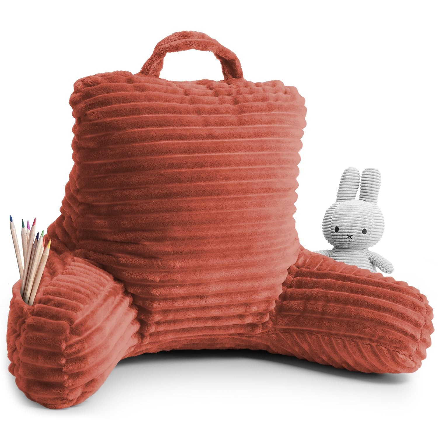 Plush Reading Pillow for Adults - Comfortable Back Support for Sitting in Bed