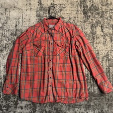 Ariat Shirt Mens XL Red FR Plaid Flame Fire Resistant Western Pearl Snap