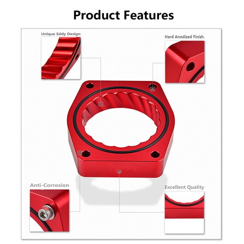 Throttle Body Spacer For Chevrolet GMC Cadillac 4.8L 5.3L 6.0L 6.2L V8 2007-2013 - Picture 4 of 12