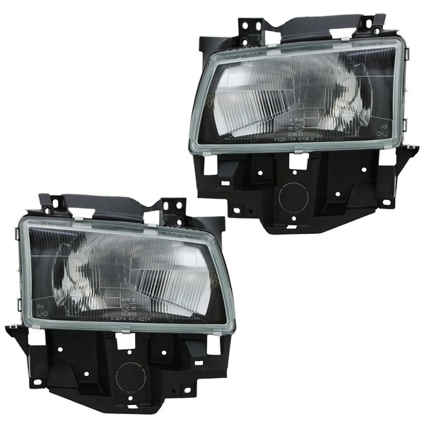 Scheinwerfer FüR VW T4 Bus Multivan Bj. 96-03 Schwarz Langer Vorderwagen H4-image