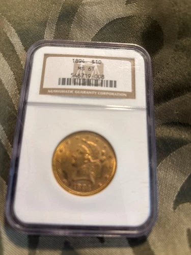 $10 1894 Liberty Gold Eagle NGC MS 61 No Reserve!