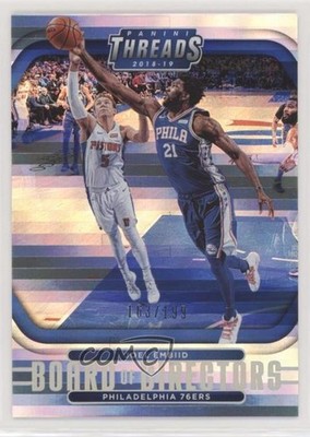 2018-19 Panini Threads Board of Directors Premium 163/199 Joel Embiid #3 0v0c
