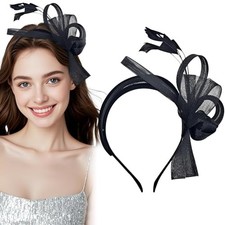Fascinators Hats with Feather for Women Tea Party Headband Flower Cocktail