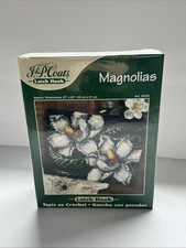 J  P Coats Magnolias Latch Hook Kit Sealed