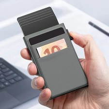 Rfid Anti Blocking Smart Id Credit Card Holder Wallet Metal Thin Slim