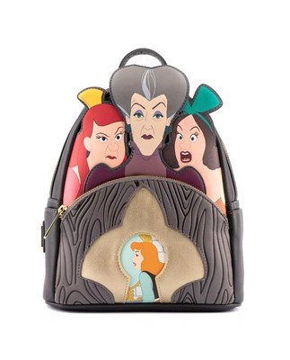 Disney Cinderella StepMother & StepSisters Mini Backpack Loungefly Exclusive NWT