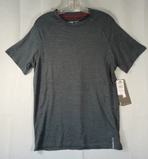 RBX Active Performance Mens Large Shirt Fade Resistant Quick Drying Charcoal