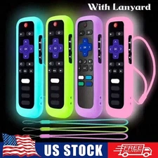 Luminous Dark Silicone Remote Control Protective Cover For Roku TV Anti-slip -