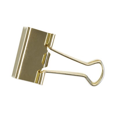 U Brands 3600U0624 Binder Clips, Medium, Gold, 72/pack