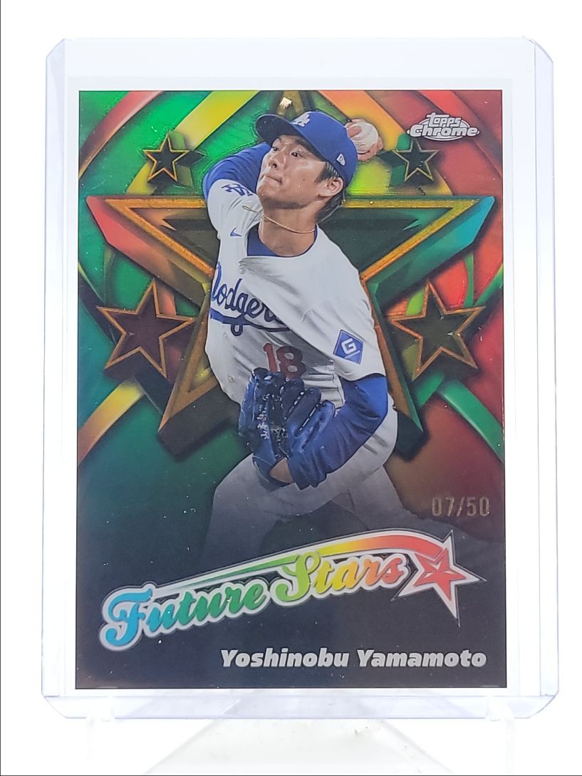 YOSHINOBU YAMAMOTO 2025 TOPPS CHROME FUTURE STARS GOLD REFRACTOR /50 Q3967